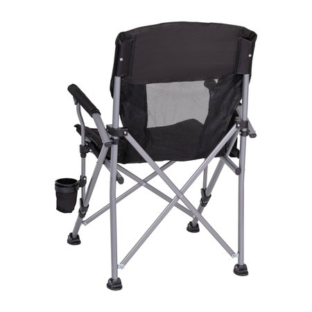 Flash Furniture Black Folding Camping Chair-Storage & Cupholder JJ-CC302-BK-GG